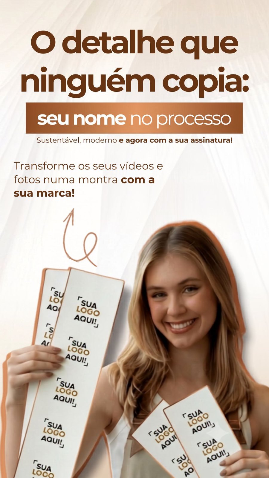 Papel Madeixas personalizado com a marca do salão
